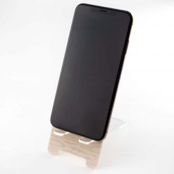 Light Wood Effect Mobile Phone Stand With Phone