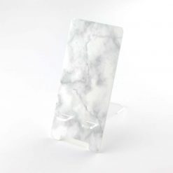 Printed Acrylic White Marble Effect Mobile Phone Stand