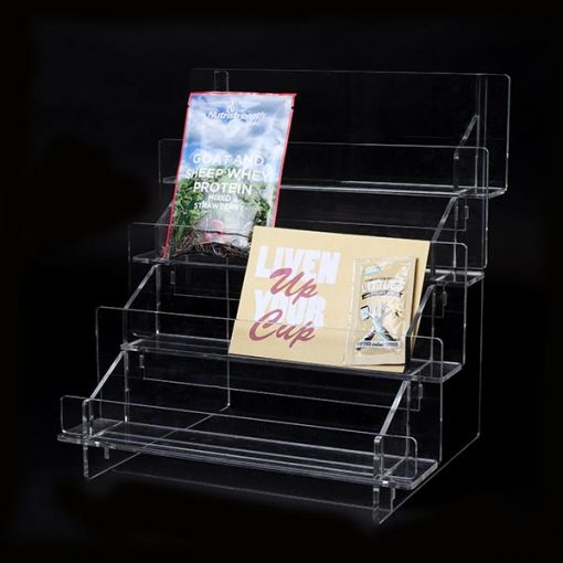 Clear Packet Extra Wide Tiered Display Rack