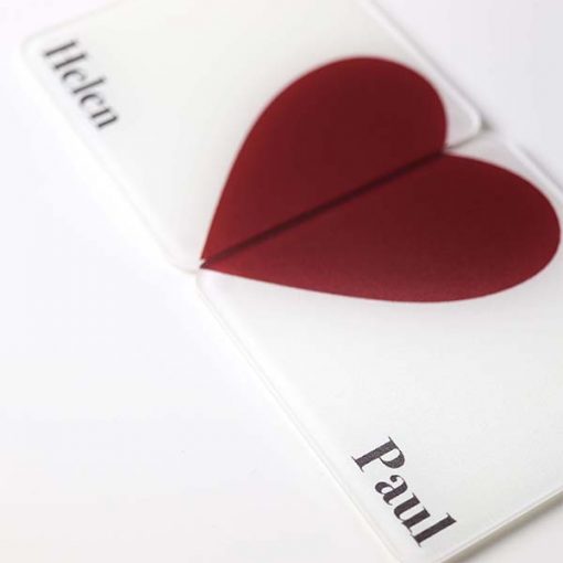 Personalised Couples Heart Coaster Set