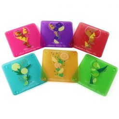 6 Flavoured Gin Themed Acrylic Coasters 2