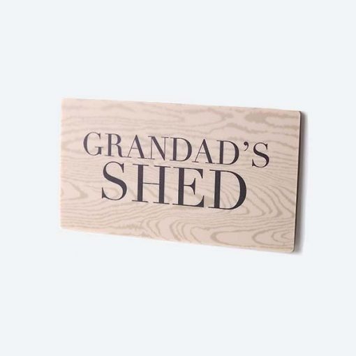 Grandad's Shed Printed Small Sign