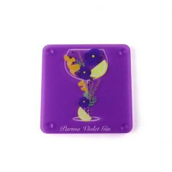 Parma Violet Themed Acrylic Gin Coaster 2