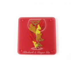 Rhubarb & Ginger Themed Acrylic Gin Coaster 2