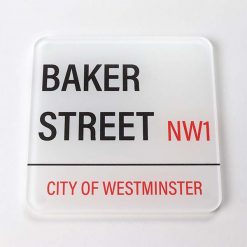 Baker Street Road Sign Printed Acrylic Coaster