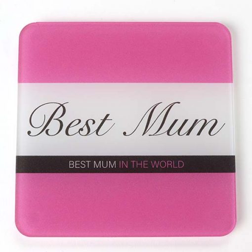 Best Mum Pink Gin Coaster