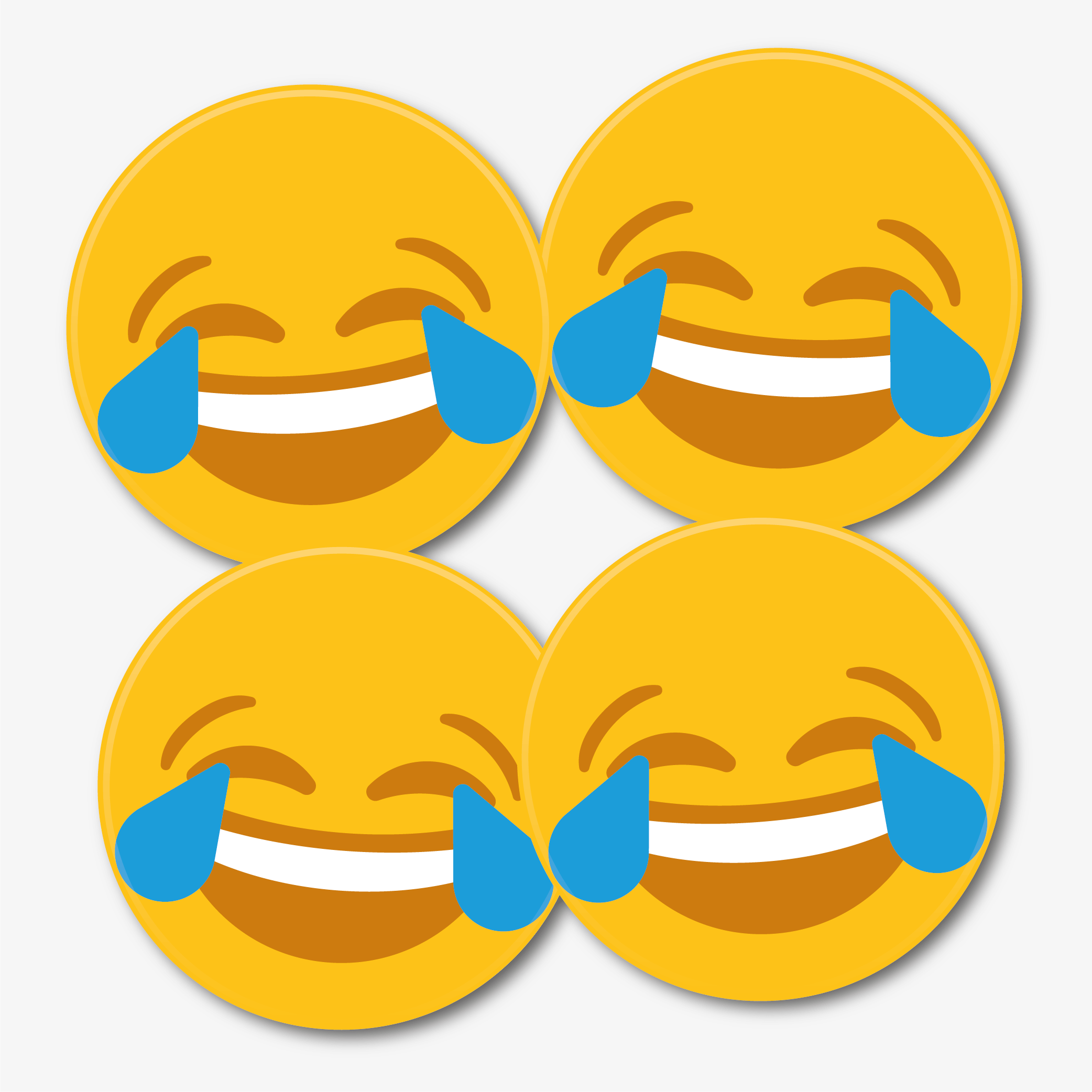 Tears of Joy Emoji Coaster | Bobo & Bob Printed Acrylic