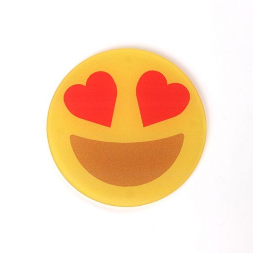 Heart Eyes Printed Acrylic Emoji Coaster