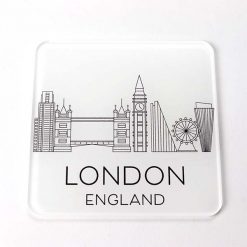 White London Skyline Coaster