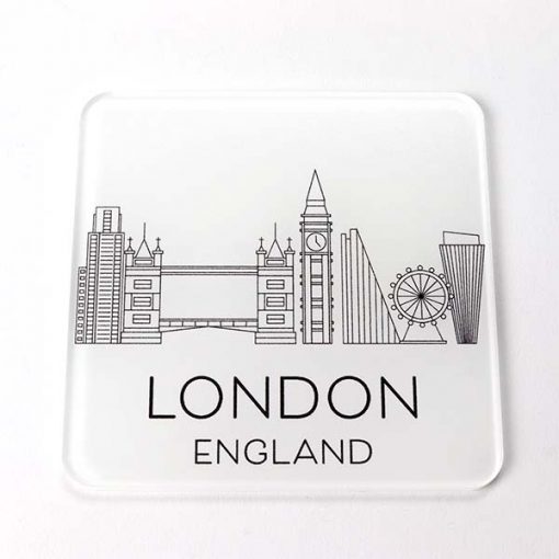 White London Skyline Coaster