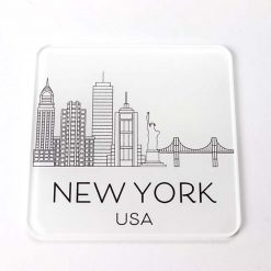 White New York Skyline Coaster