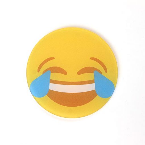 Tears of Joy Printed Acrylic Emoji Coaster