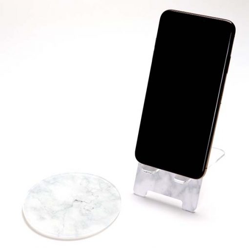White Marble Set with phone