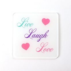 Coloured Live Laugh Love