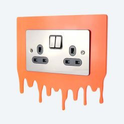 Light Switch / Socket Surround - Double Orange Paint Run / Blood Run
