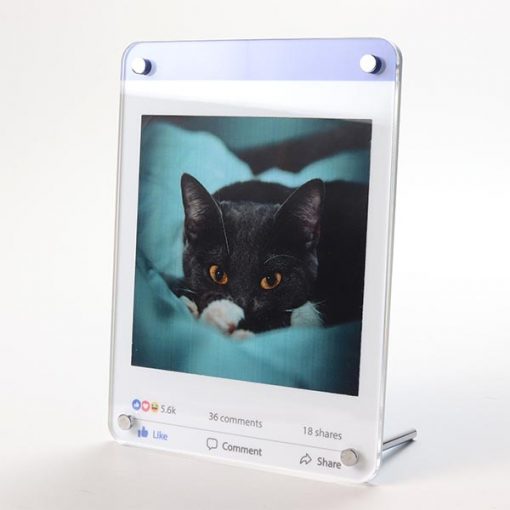 Facebook Social Media Profile Printed Acrylic Freestanding Photo Frame