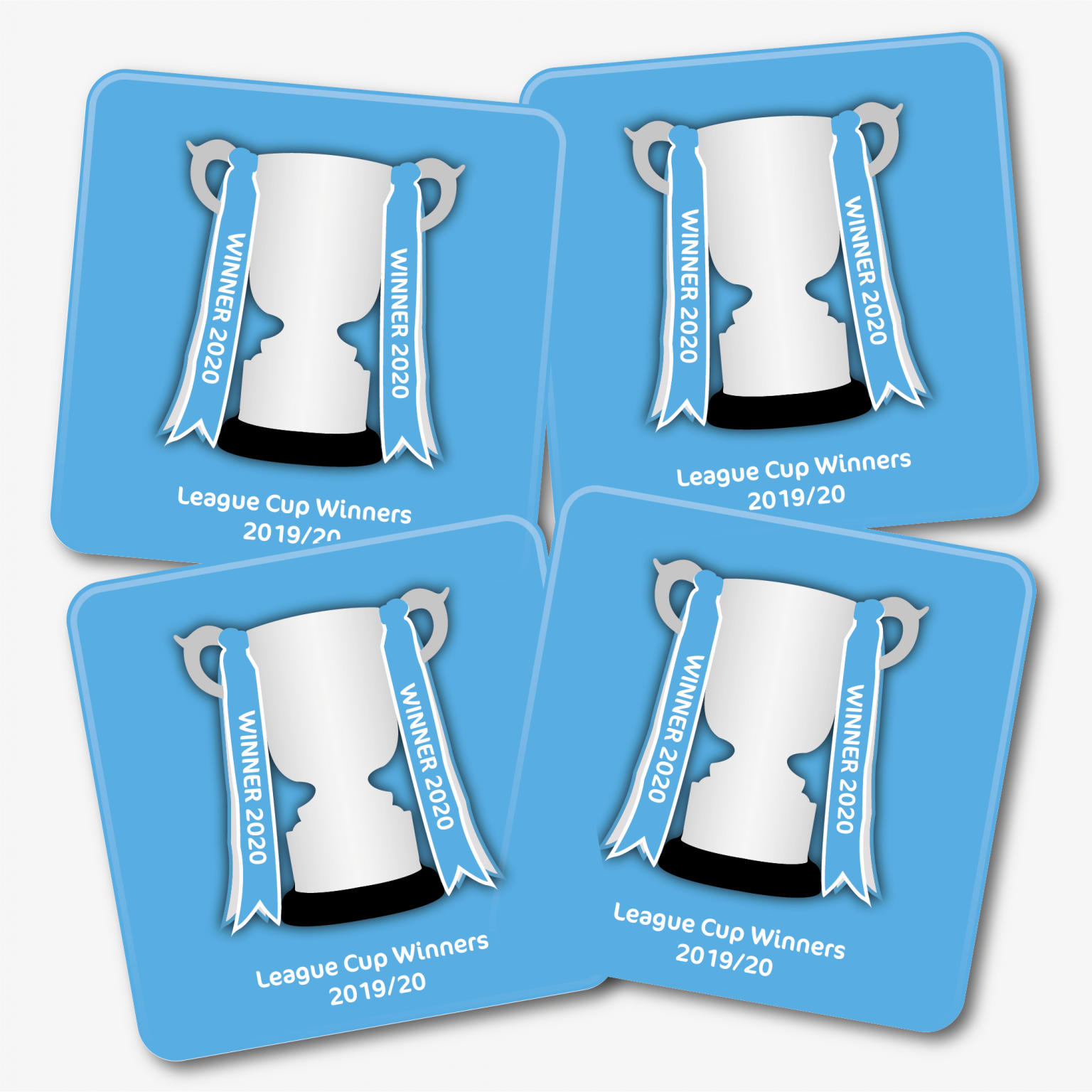 Man City League Cup Winners Coasters