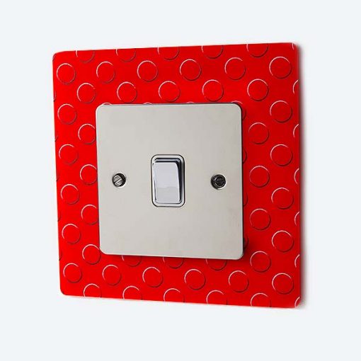 Light Switch / Socket Surround - Red Lego Light Switch Surround