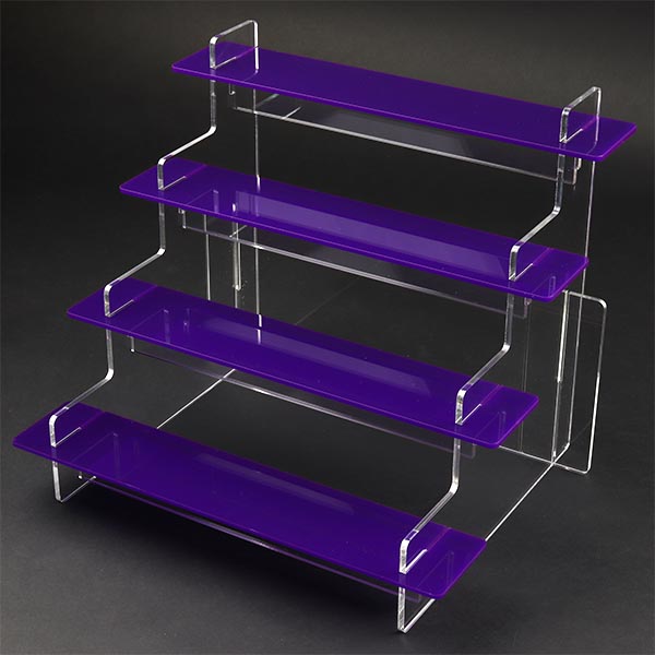 4 Tier Extra Wide Retail Mirror Home Slimline Acrylic Display Stand 495mm 