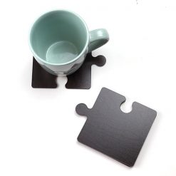 Dark Wood Jigsaw Coaster with Mug