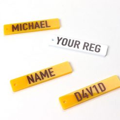 License Plate Style Key Rings