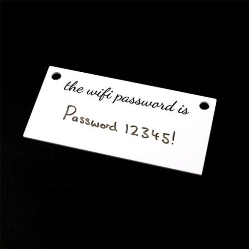 WiFi Password Sign with Writing