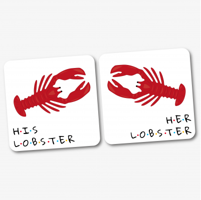 His Lobster Her Lobster Coasters