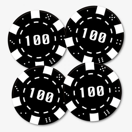 100 Poker Chip Coasters