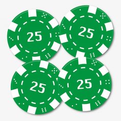 25 Poker Chip Coasters