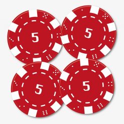 5 Poker Chip Coasters