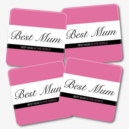 Best Mum Gordons Pink Gin Coasters