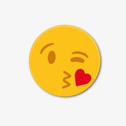 Blow a Kiss Emoji Coaster