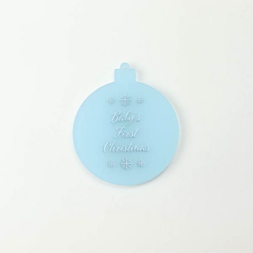 Blue Baby's First Christmas Bauble