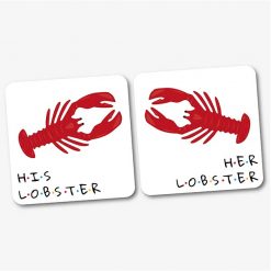 His Lobster Her Lobster Couples Coasters