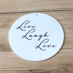 Live Laugh Love Hanging Decoration Close Up