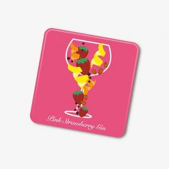 Pink Strawberry Gin Coaster
