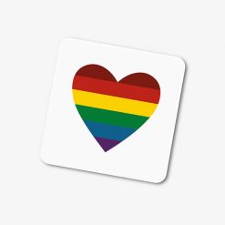 Rainbow Heart Coaster