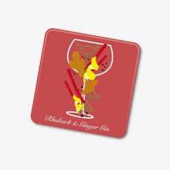 Rhubarb and Ginger Gin Coaster