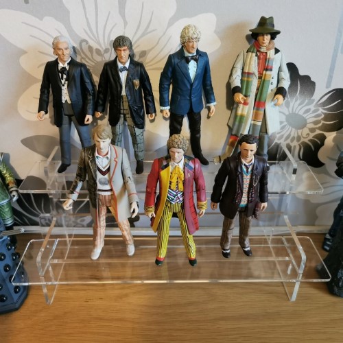 Tiered Display Stand used to display Dr Who figures