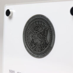 NHS Covid-19 Coin_White Printed Stand Close