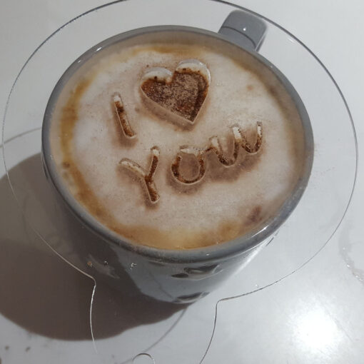 I Love You Coffee Stencils