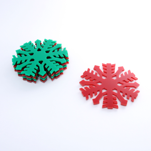 Acrylic Snowflake Coasters