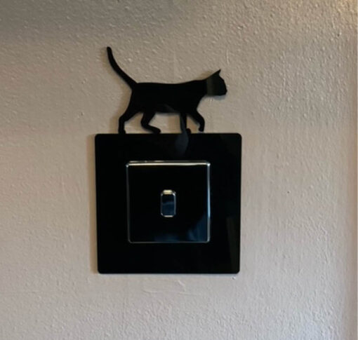 Light Switch / Socket Surround - Black Cat