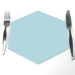 Arctic Blue Frosted Hexagon Acrylic Placemats