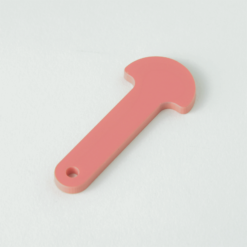 Acrylic Shopping Trolley Release Key Rings - Coral Candy