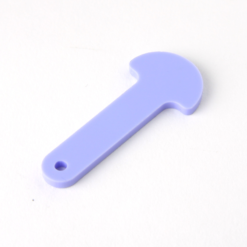 Acrylic Shopping Trolley Release Key Rings - Bubblegum Blue