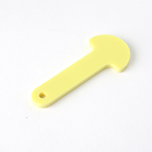 Acrylic Shopping Trolley Release Key Rings - Lemon BonBon