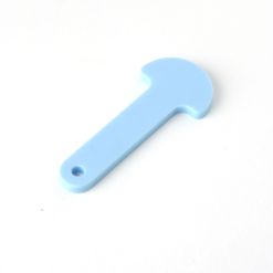 Acrylic Shopping Trolley Release Key Rings - Candy Floss Blue