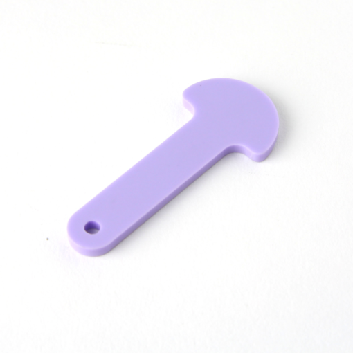 Acrylic Shopping Trolley Release Key Rings - Parma Violet