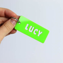 Cut out name Key Ring